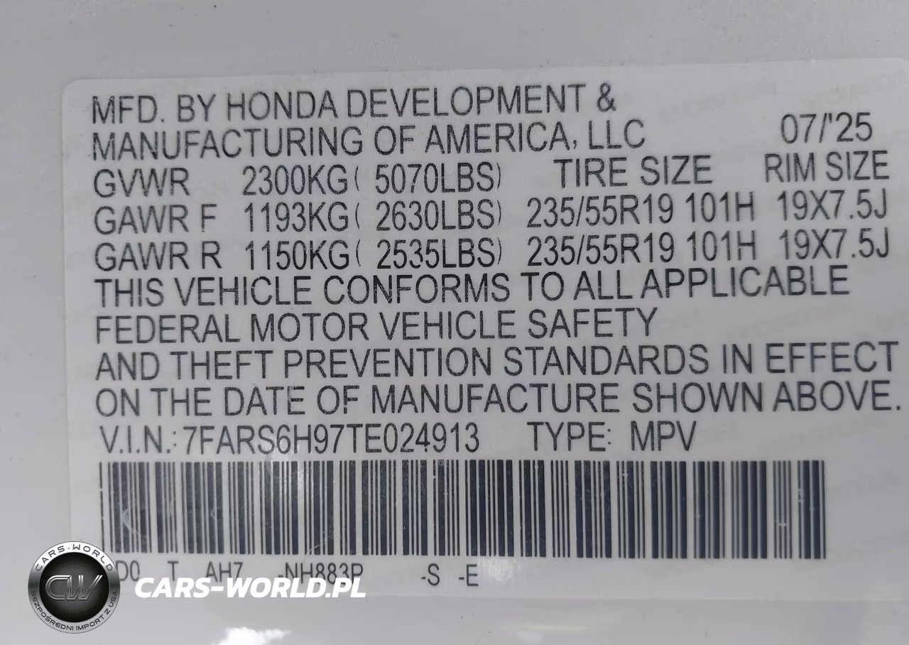 2026 Honda Cr-V Hybrid Awd Sport Touring VIN:7FARS6H97TE024913 - 9