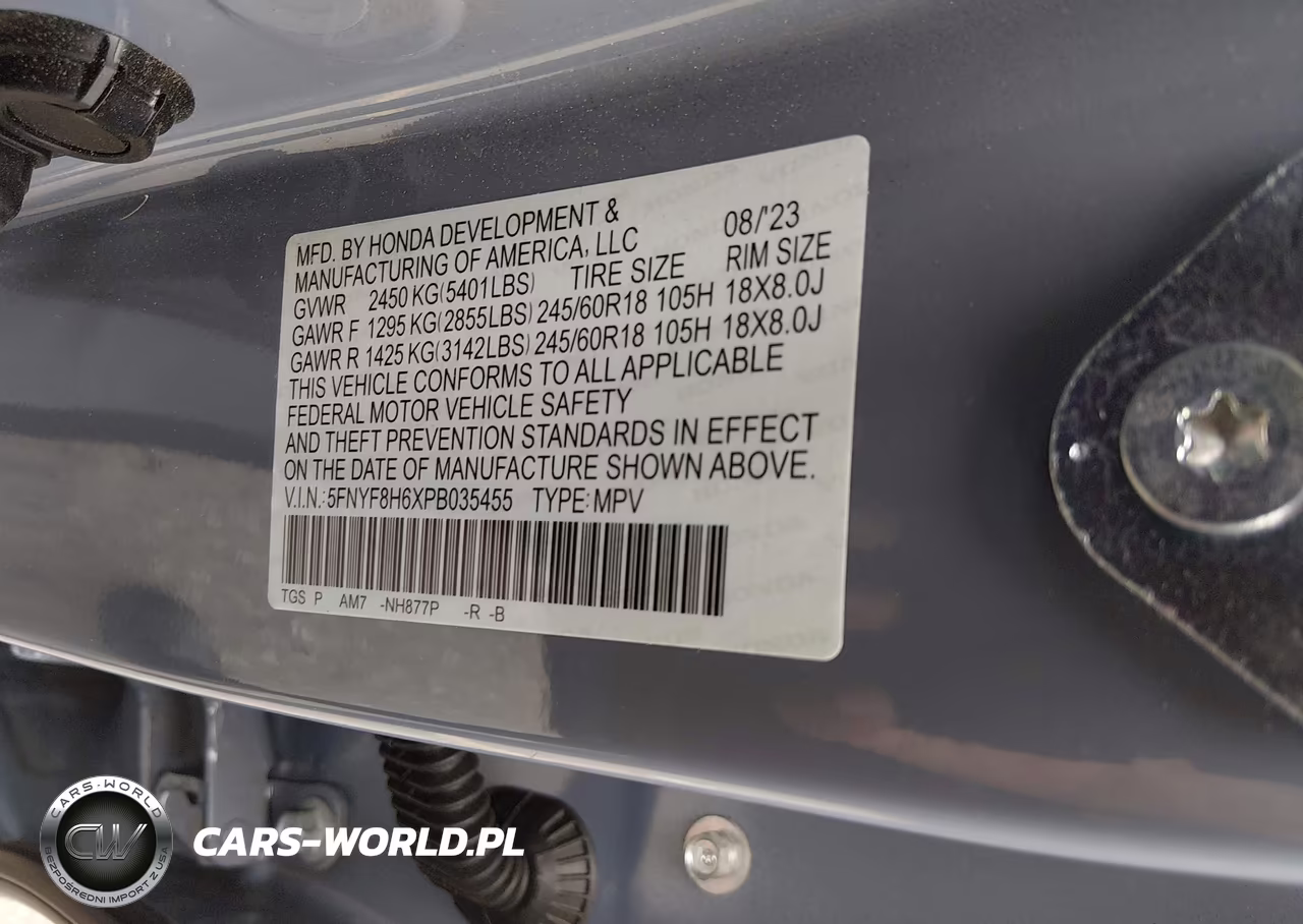2023 Honda Passport Awd Trailsport VIN:5FNYF8H6XPB035455 - 9
