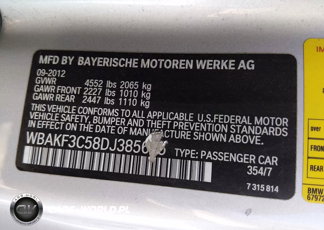 2013 BMW 328I xDrive VIN:WBAKF3C58DJ385675 - 9