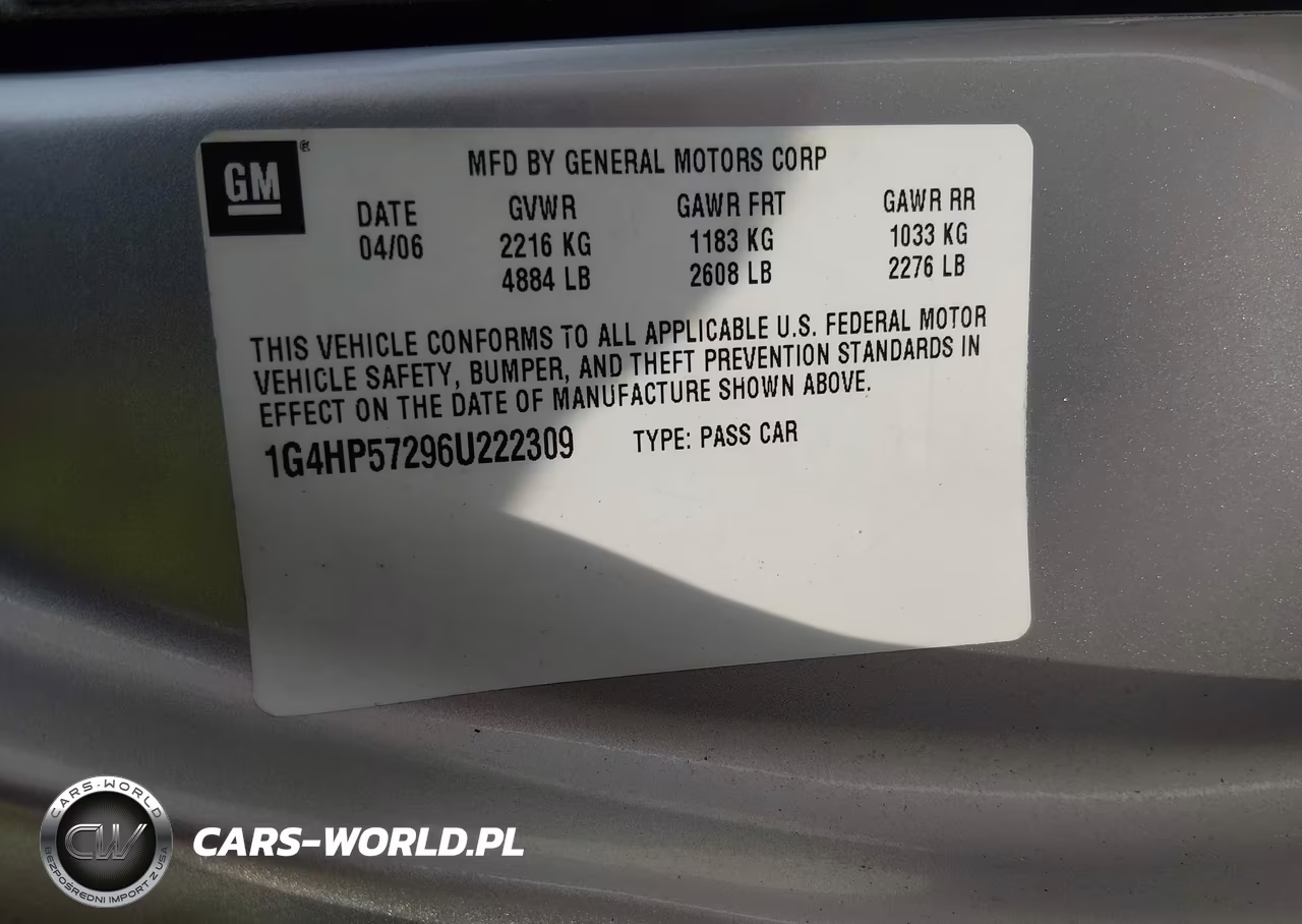 2006 Buick Lucerne Cx VIN:1G4HP57296U222309 - 9