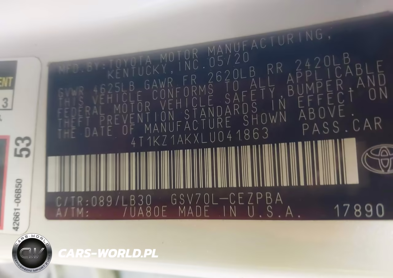 2020 Toyota Camry Xse V6 VIN:4T1KZ1AKXLU041863 - 9