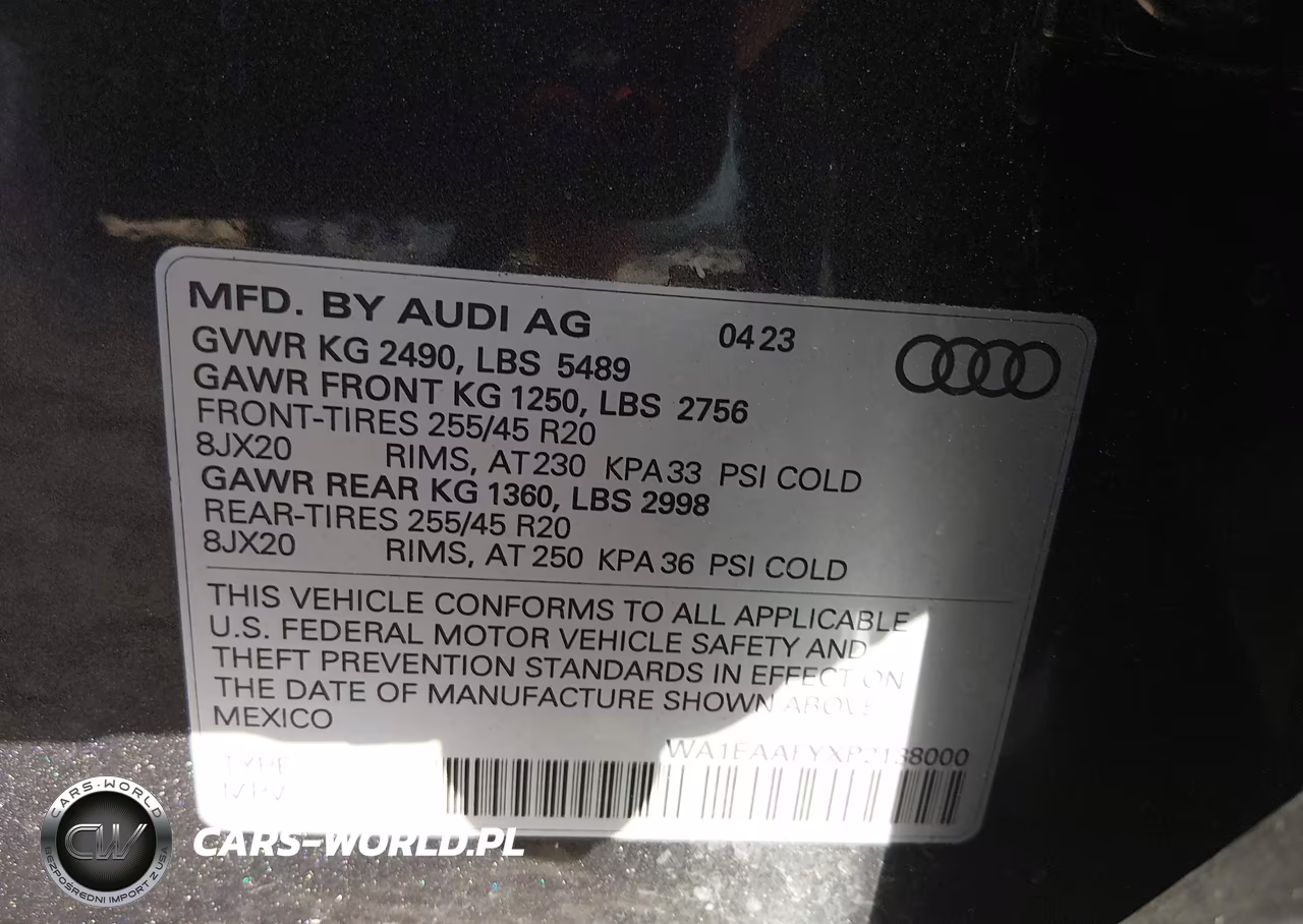 2023 Audi Q5 Premium Plus 45 Tfsi S Line Quattro VIN:WA1EAAFYXP2138000 - 9