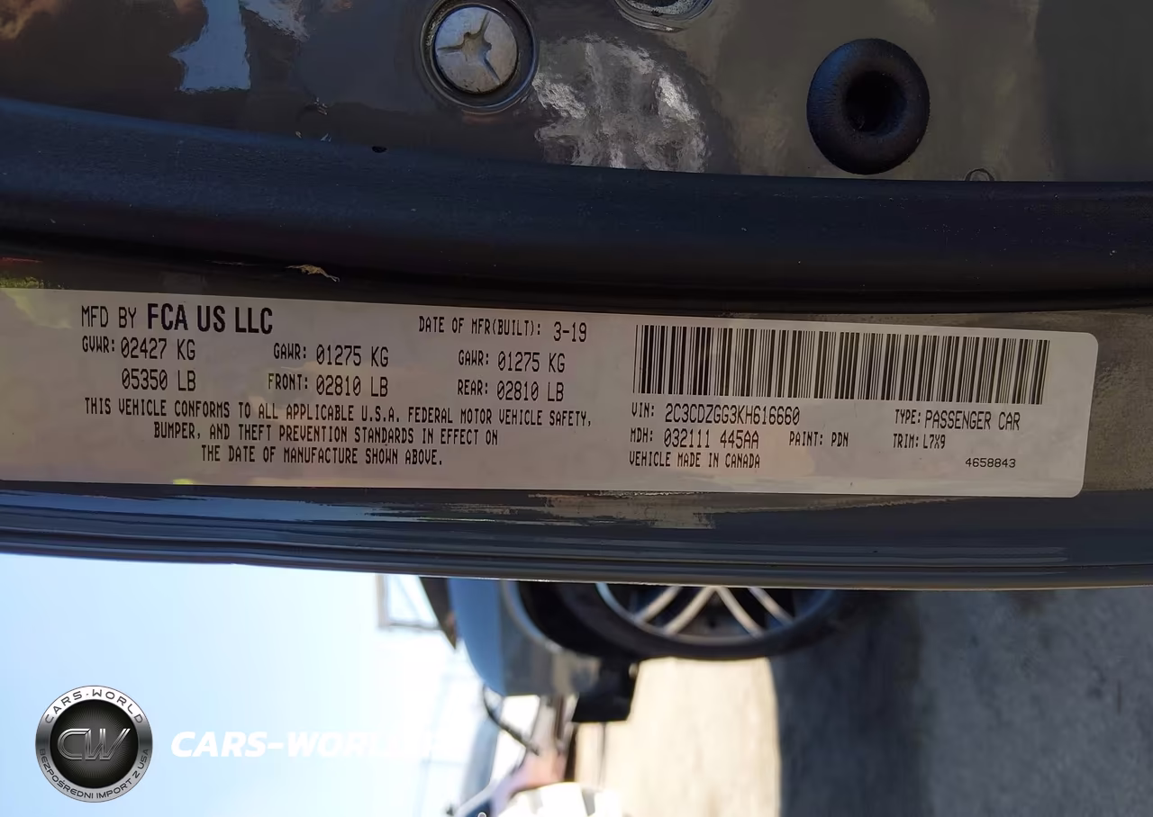 2019 Dodge Challenger Sxt Awd VIN:2C3CDZGG3KH616660 - 9