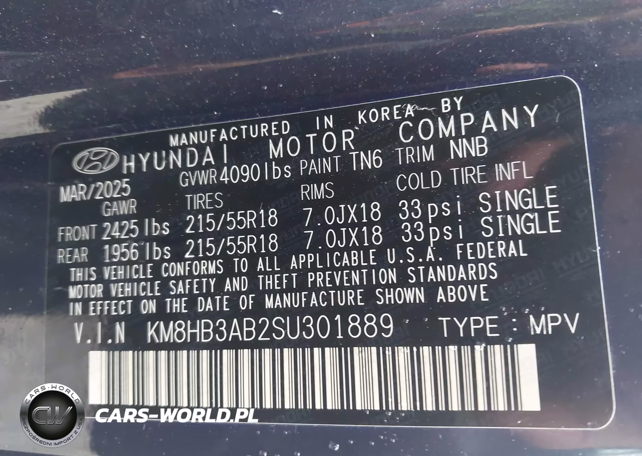 2025 Hyundai Kona Sel VIN:KM8HB3AB2SU301889 - 9