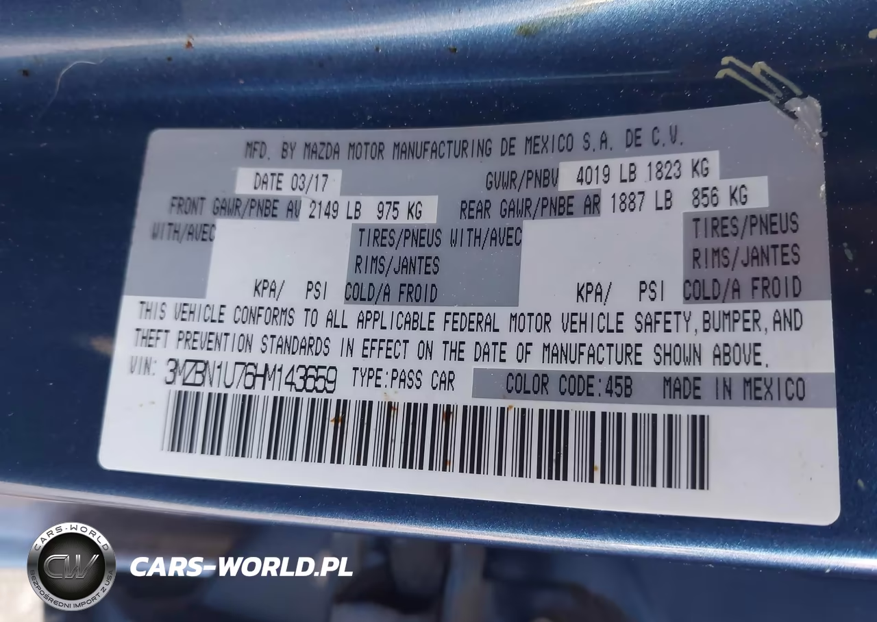 2017 Mazda Mazda3 Sport VIN:3MZBN1U76HM143659 - 9