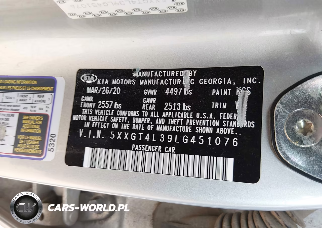 2020 Kia Optima Se VIN:5XXGT4L39LG451076 - 9