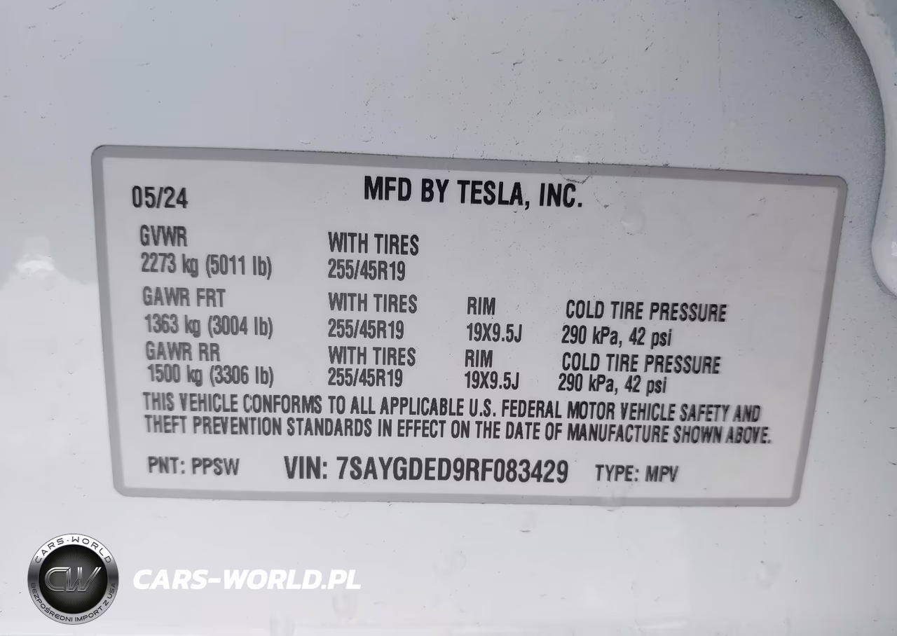 2024 Tesla Model Y Long Range Single Motor Rear-Wheel Drive-Rwd VIN:7SAYGDED9RF083429 - 9