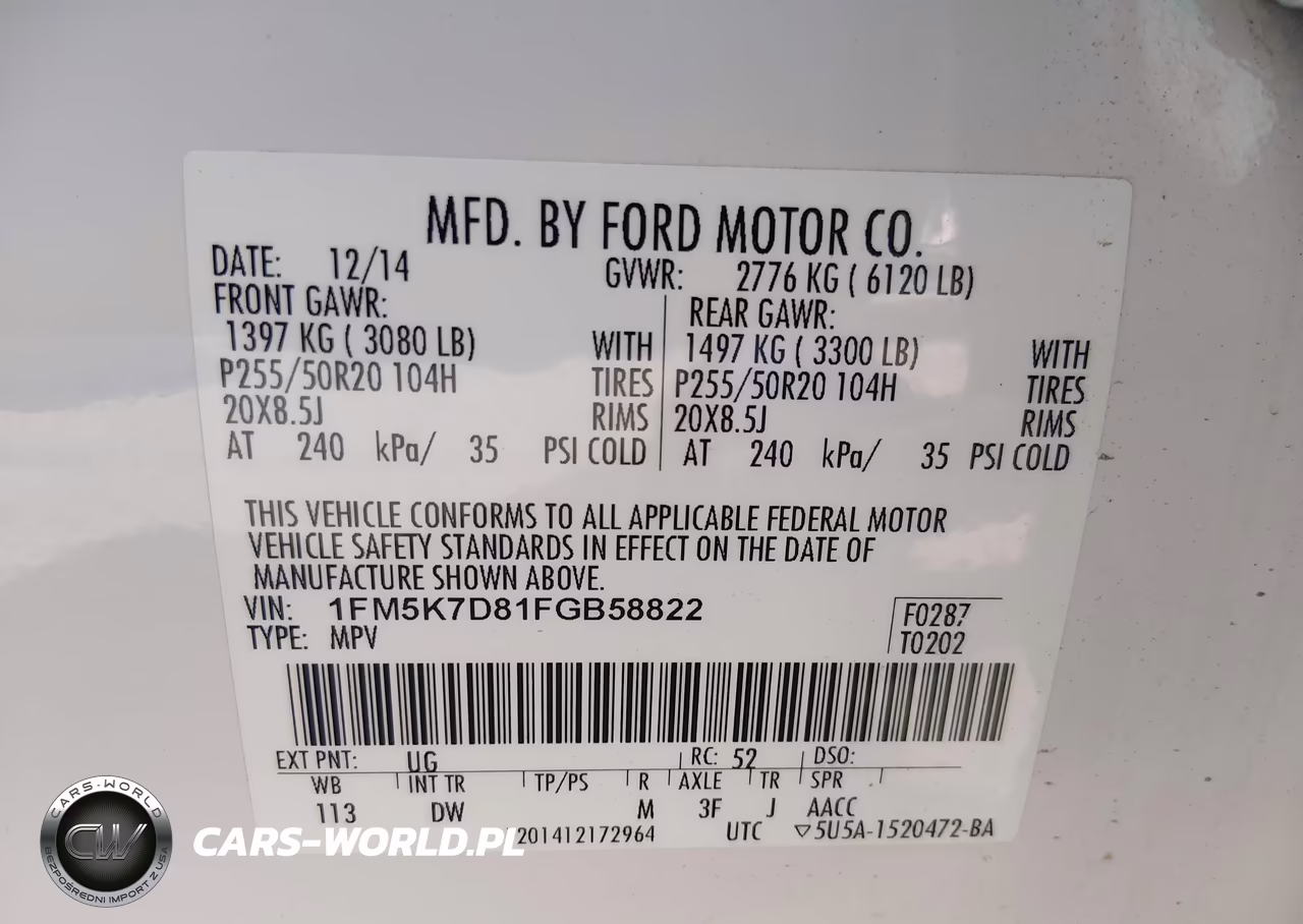 2015 Ford Explorer Xlt VIN:1FM5K7D81FGB58822 - 9