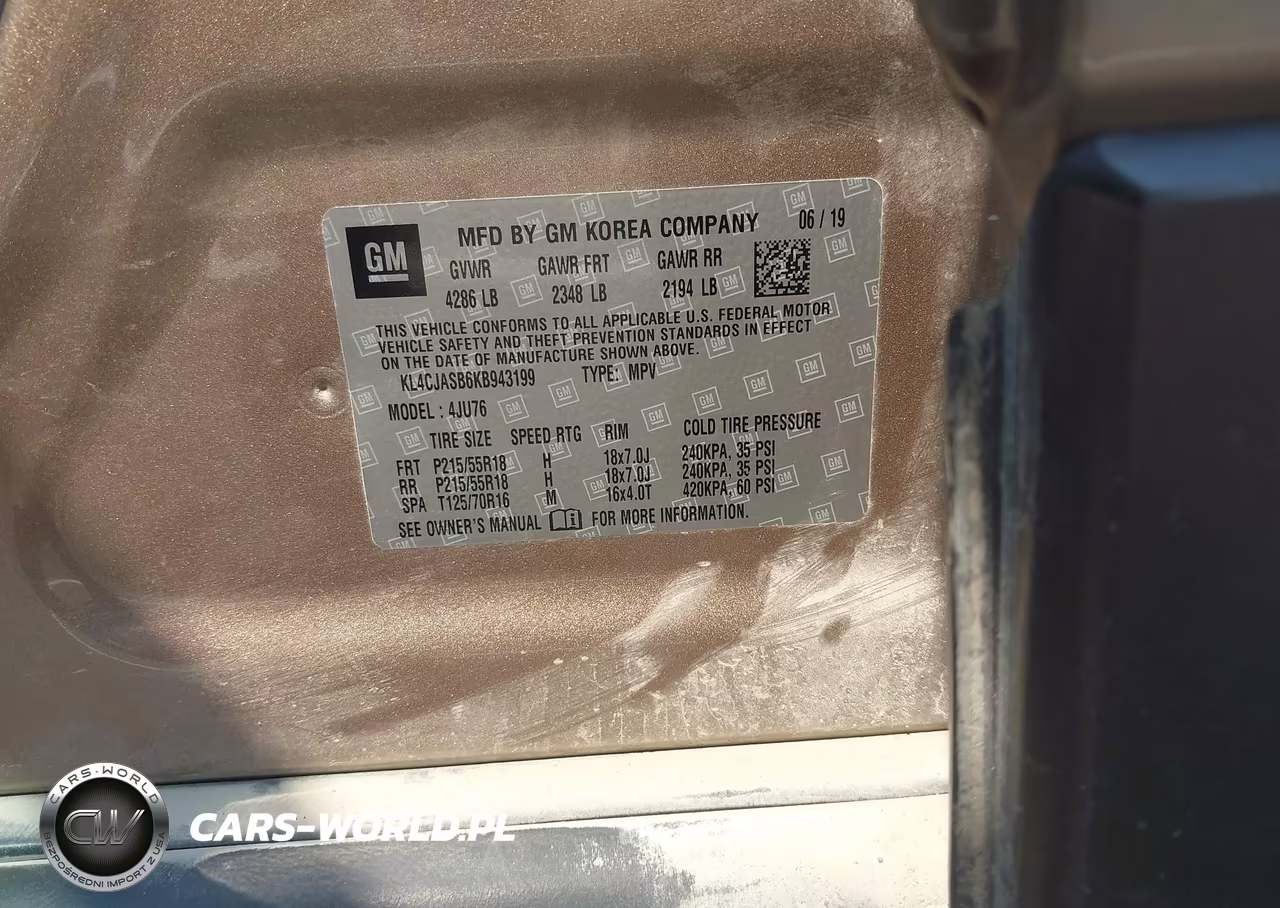 2019 Buick Encore Fwd Preferred VIN:KL4CJASB6KB943199 - 9