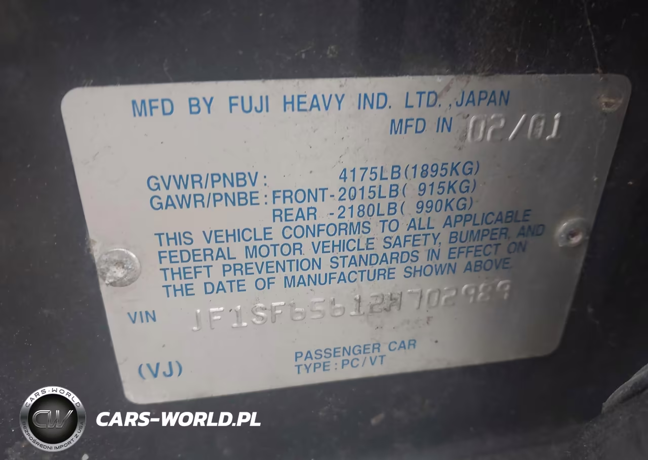 2002 Subaru Forester S VIN:JF1SF65612H702989 - 9