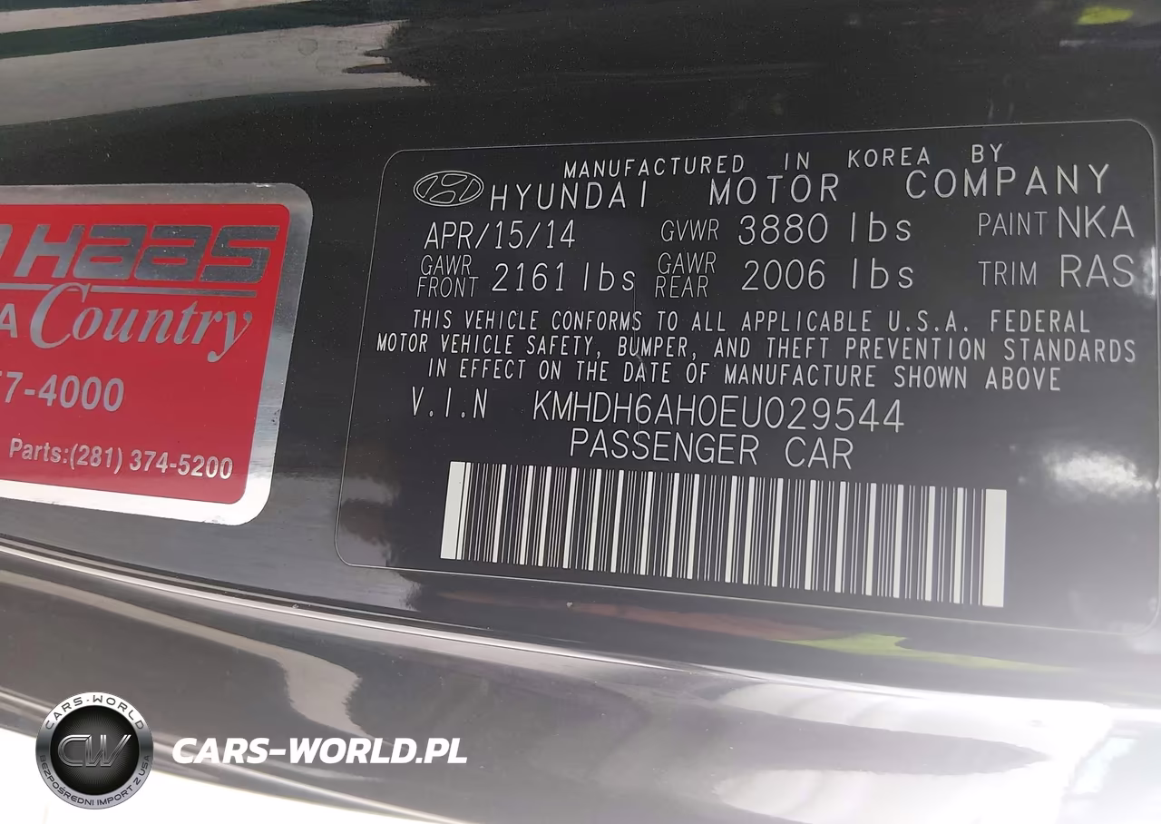 2014 Hyundai Elantra VIN:KMHDH6AH0EU029544 - 9