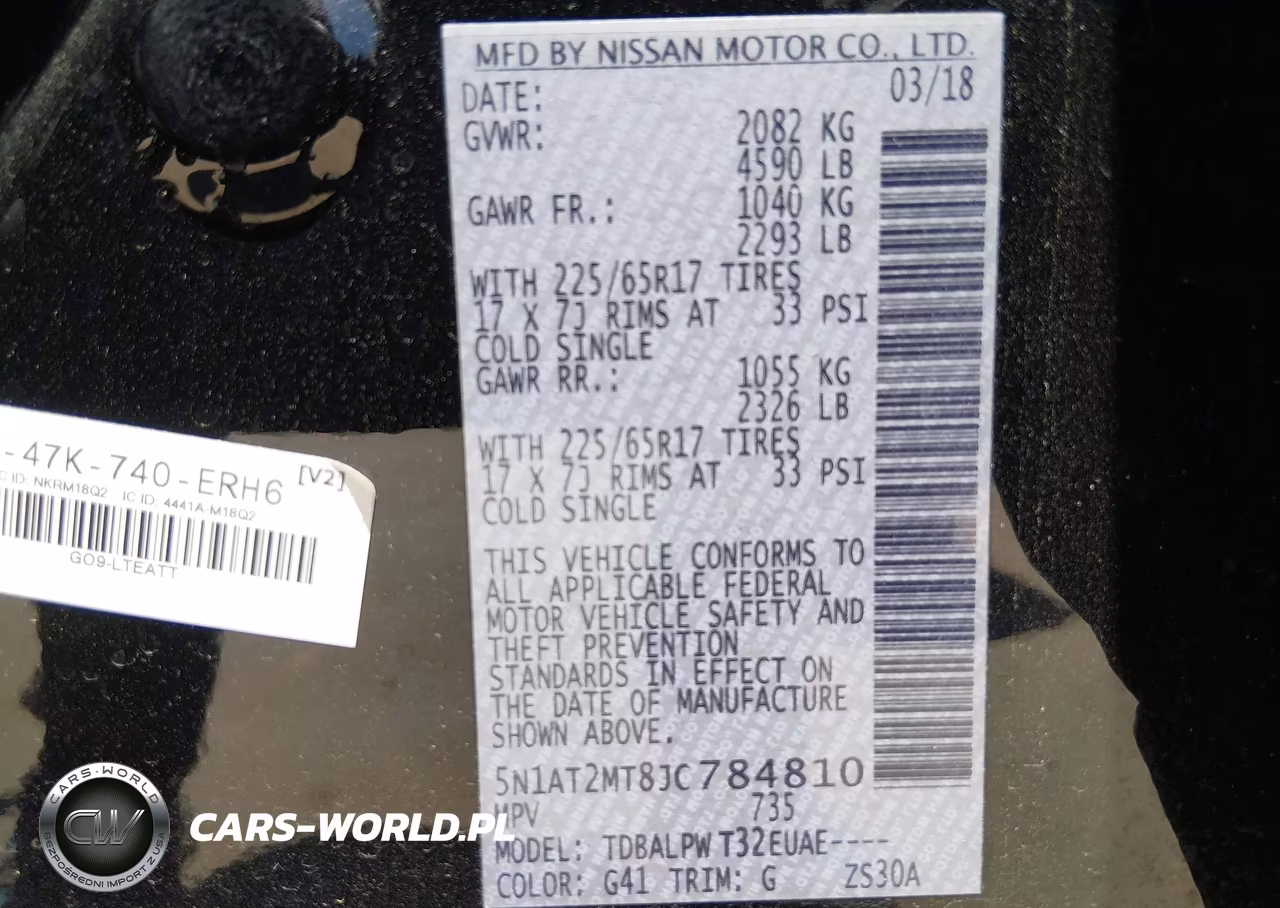 2018 Nissan Rogue S VIN:5N1AT2MT8JC784810 - 9