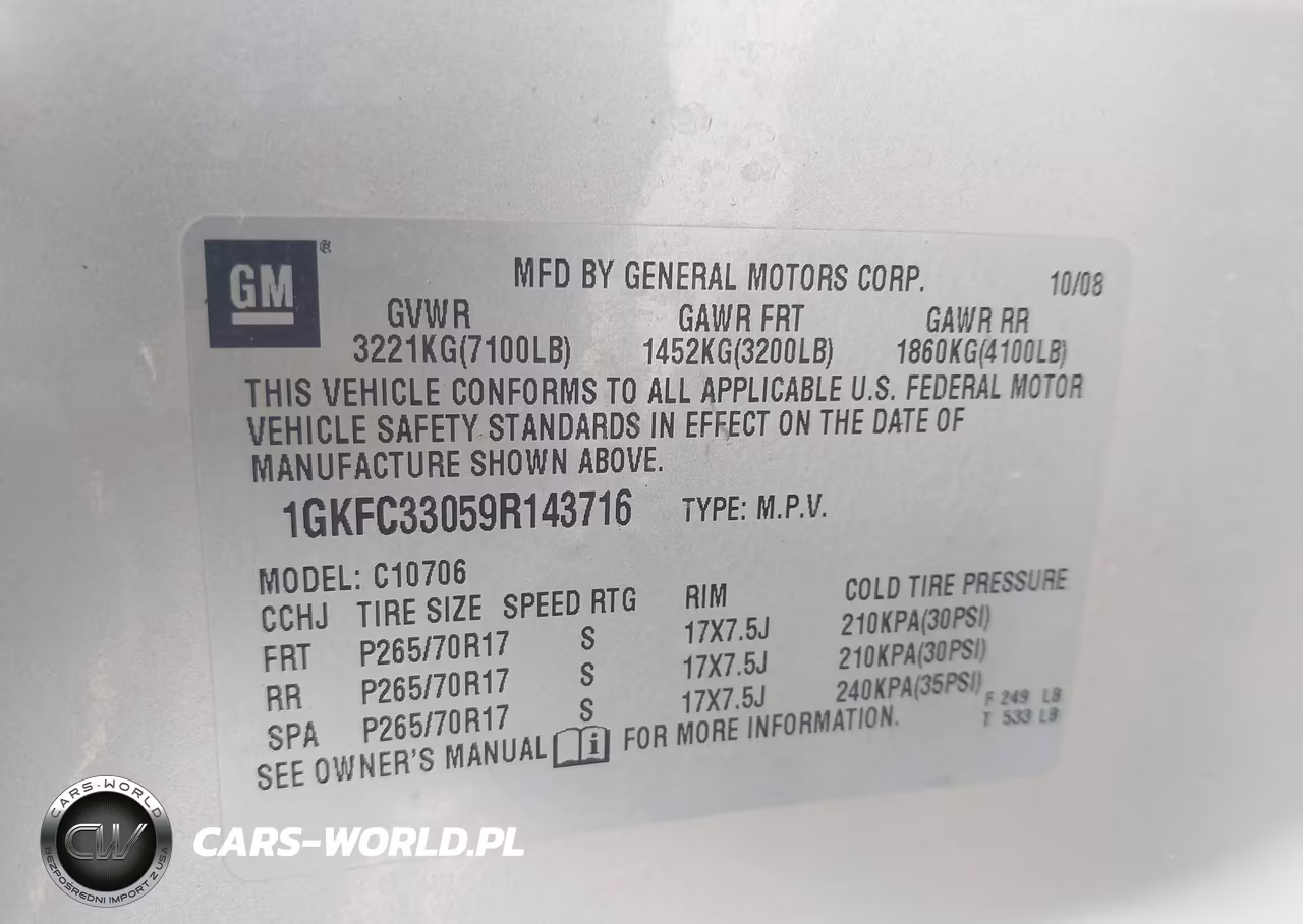 2009 GMC Yukon Slt W-4Sb VIN:1GKFC33059R143716 - 9