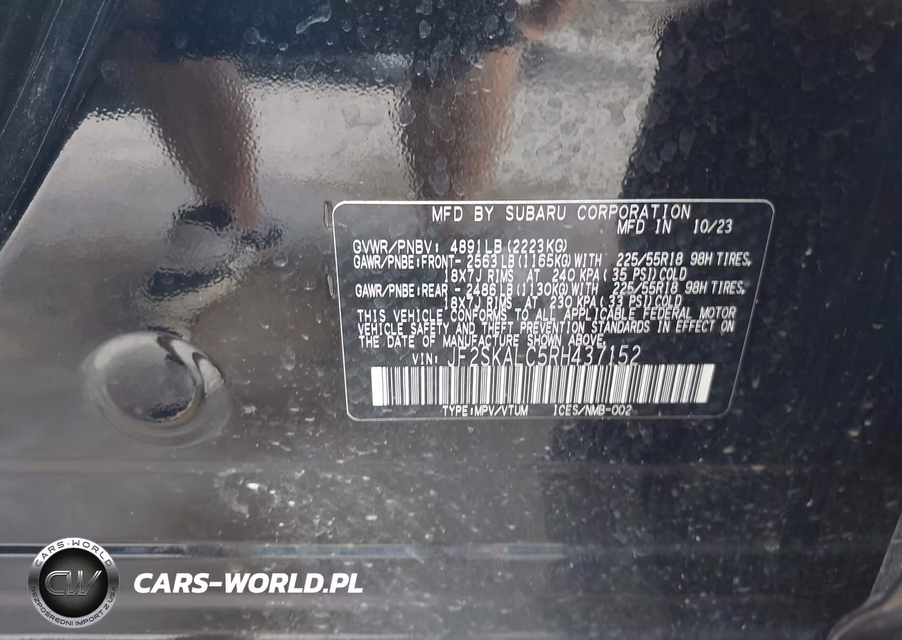 2024 Subaru Forester Limited VIN:JF2SKALC5RH437152 - 9
