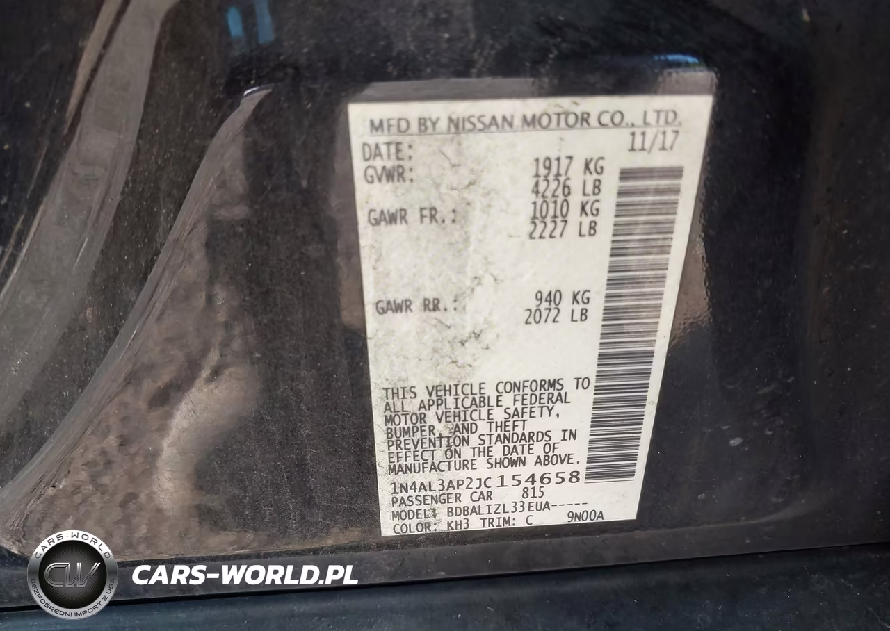 2018 Nissan Altima 2.5 Sv VIN:1N4AL3AP2JC154658 - 9