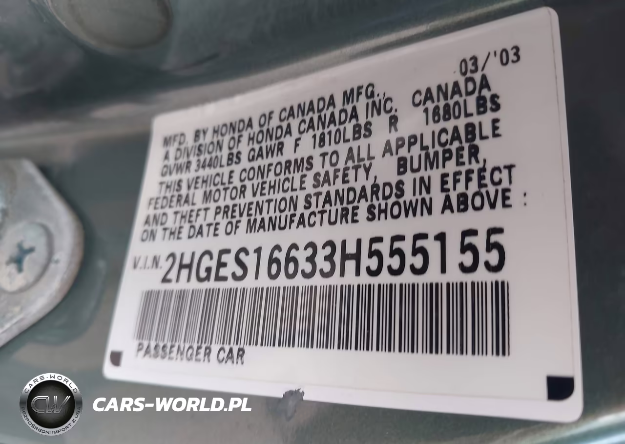 2003 Honda Civic Lx VIN:2HGES16633H555155 - 9