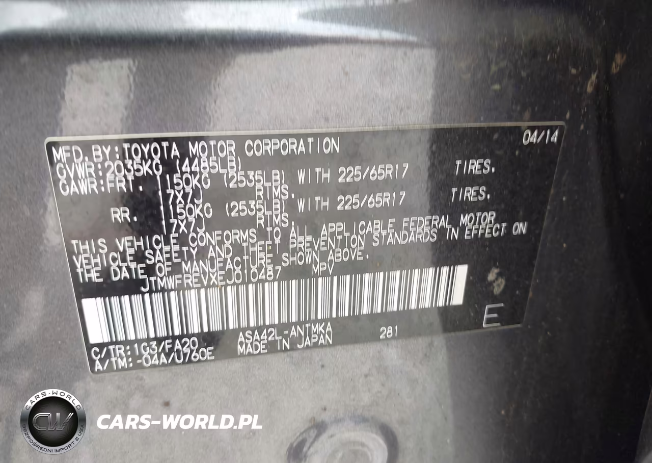 2014 Toyota Rav4 Xle VIN:JTMWFREVXEJ010487 - 9