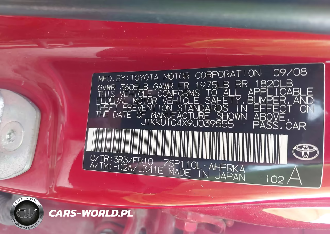 2009 Scion Xd VIN:JTKKU104X9J039555 - 9