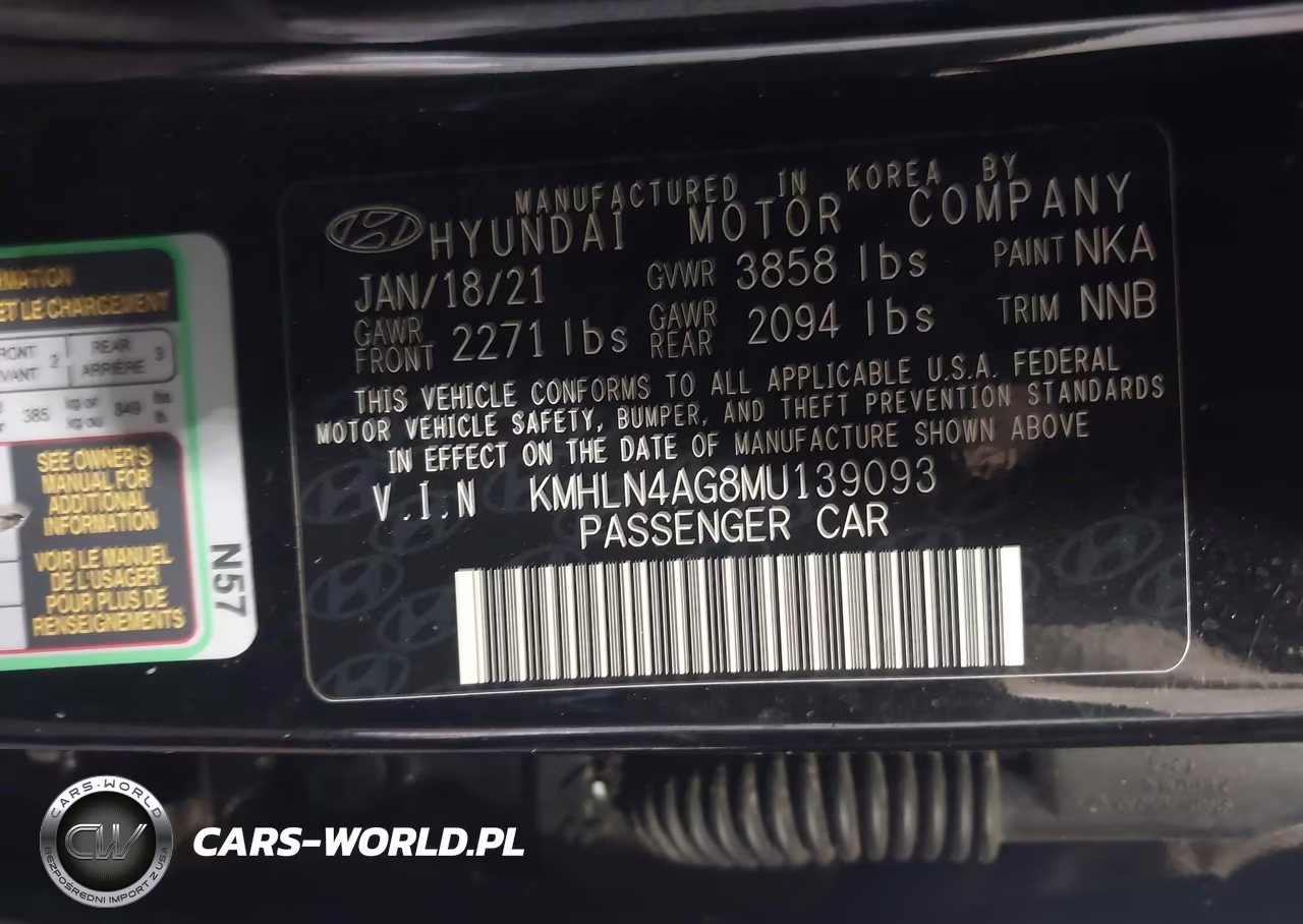 2021 Hyundai Elantra Sel VIN:KMHLN4AG8MU139093 - 9