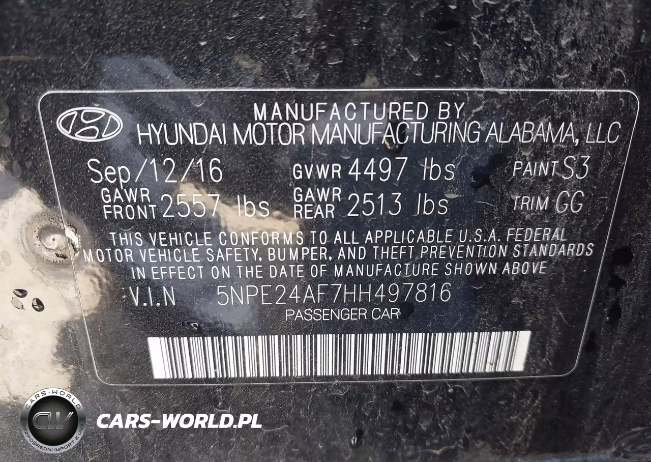 2017 Hyundai Sonata Se VIN:5NPE24AF7HH497816 - 9