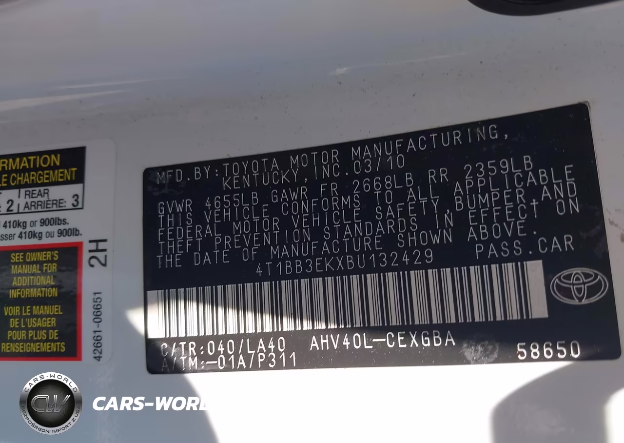 2011 Toyota Camry Hybrid VIN:4T1BB3EKXBU132429 - 9