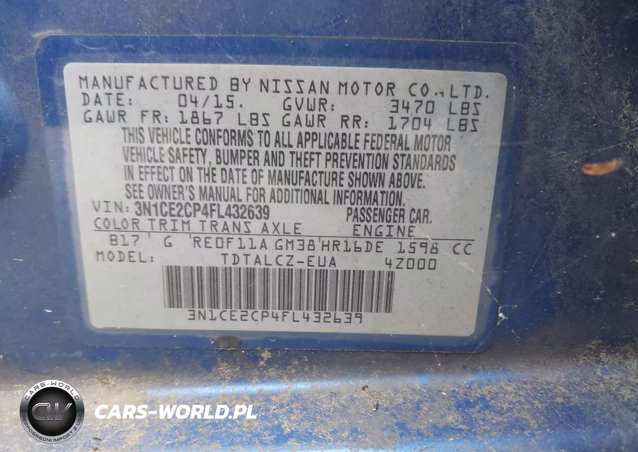 2015 Nissan Versa Note S Plus VIN:3N1CE2CP4FL432639 - 9