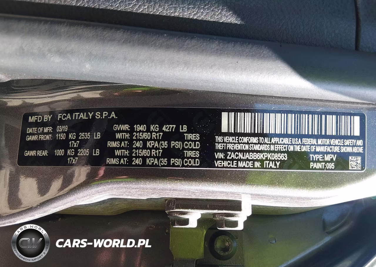 2019 Jeep Renegade Latitude Fwd VIN:ZACNJABB6KPK08563 - 9
