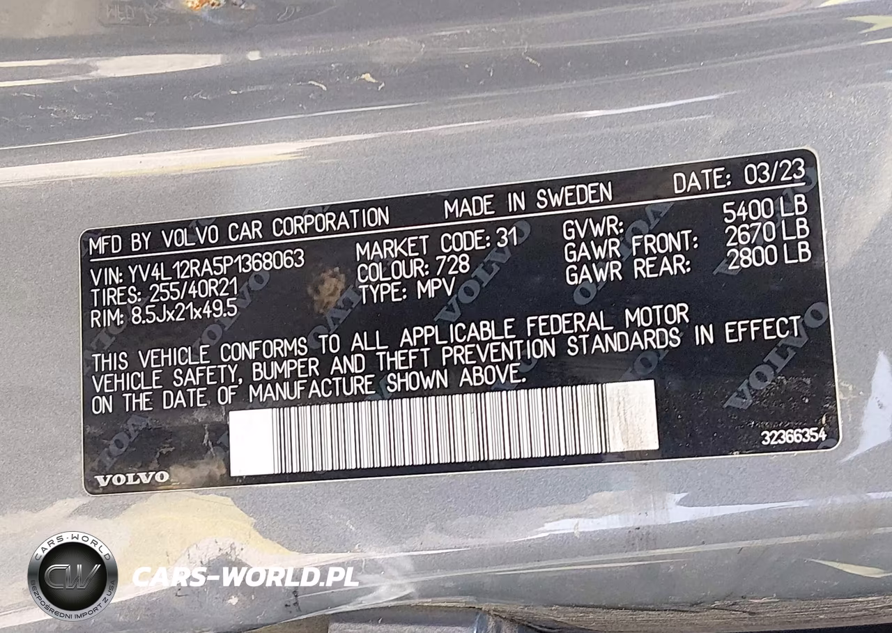 2023 Volvo Xc60 B5 Ultimate Bright Theme VIN:YV4L12RA5P1368063 - 9