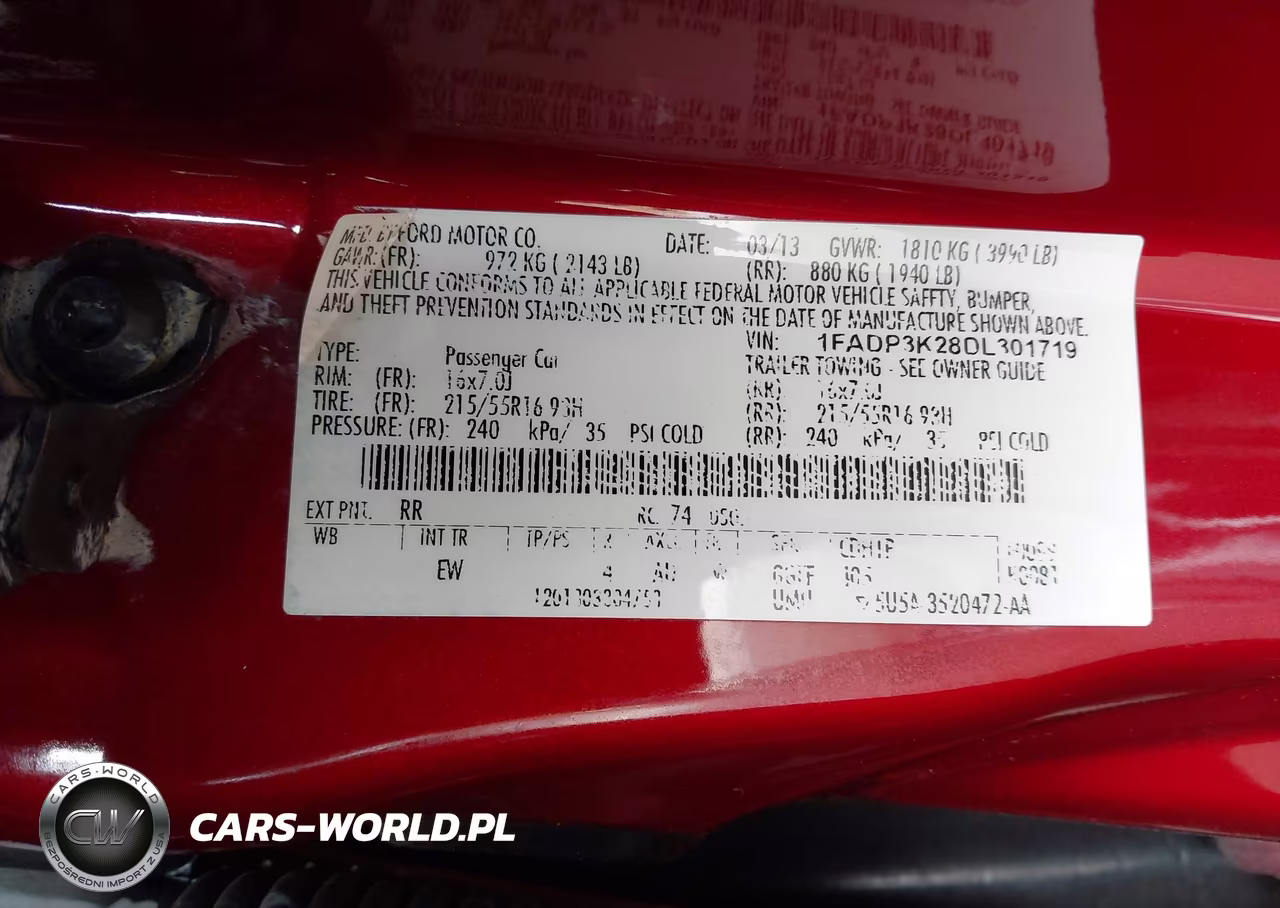 2013 Ford Focus Se VIN:1FADP3K28DL301719 - 9