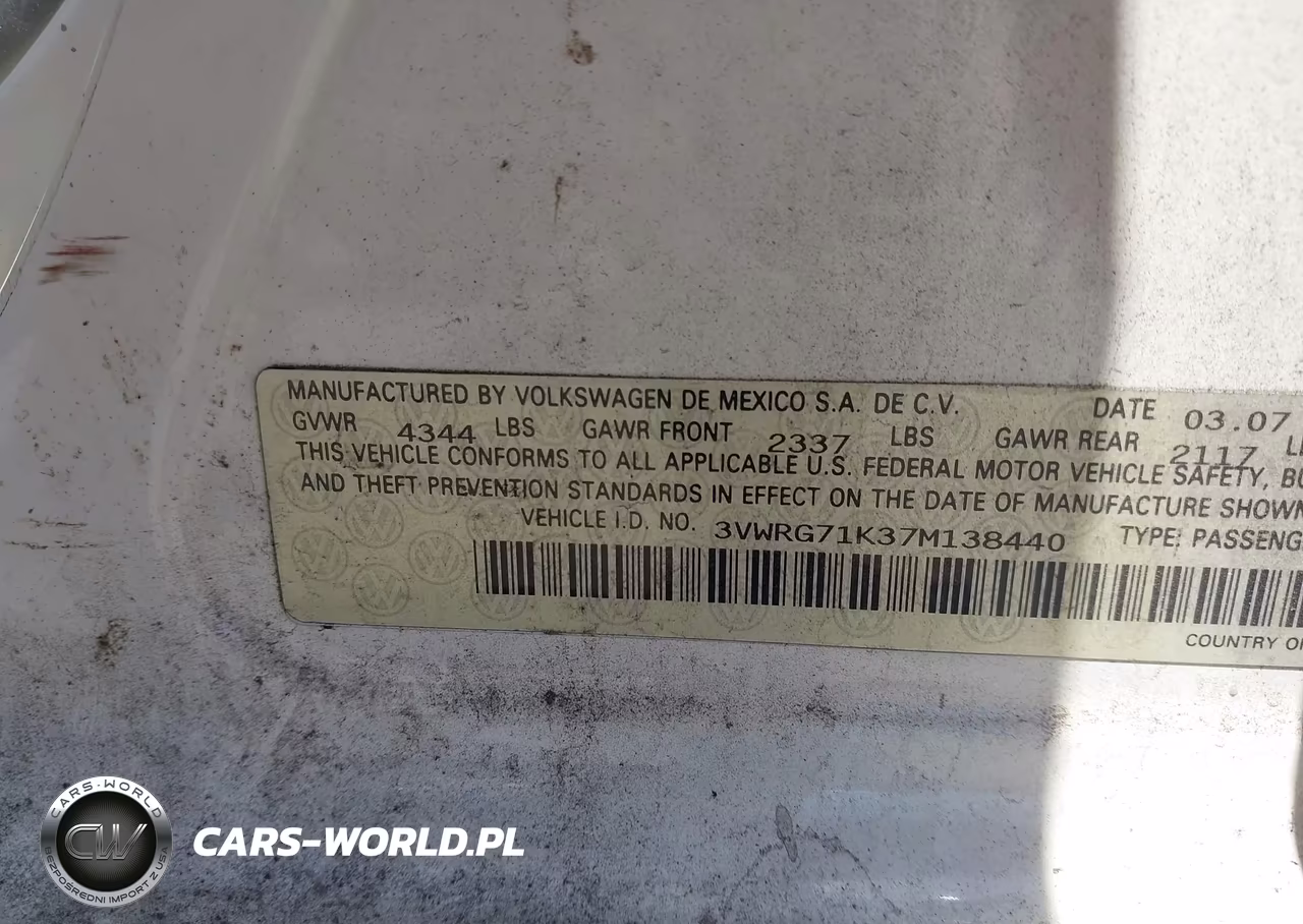 2007 Volkswagen Jetta 2.5 VIN:3VWRG71K37M138440 - 9