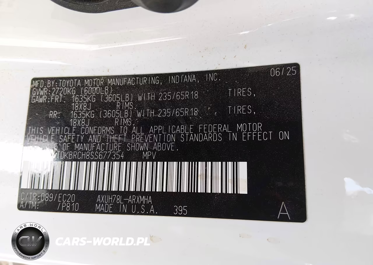 2025 Toyota Highlander Hybrid Xle Nightshade VIN:5TDKBRCH8SS677354 - 9