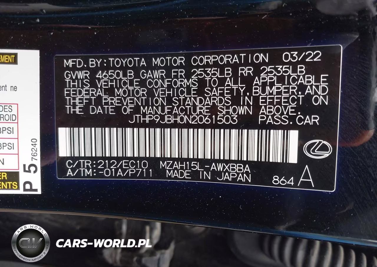 2022 Lexus Ux 250H VIN:JTHP9JBH0N2061503 - 9