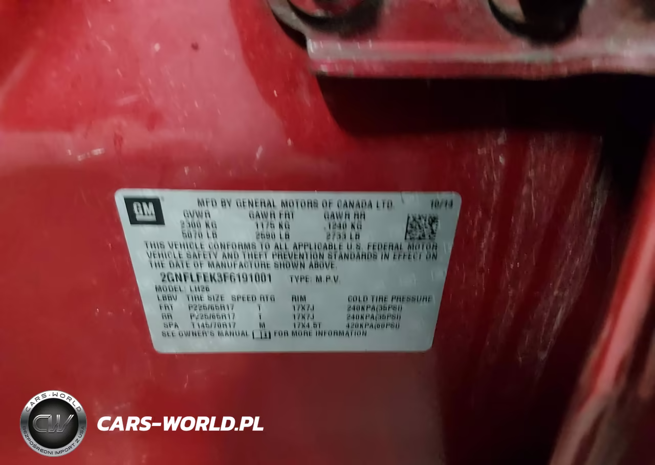 2015 Chevrolet Equinox 1Lt VIN:2GNFLFEK3F6191001 - 9