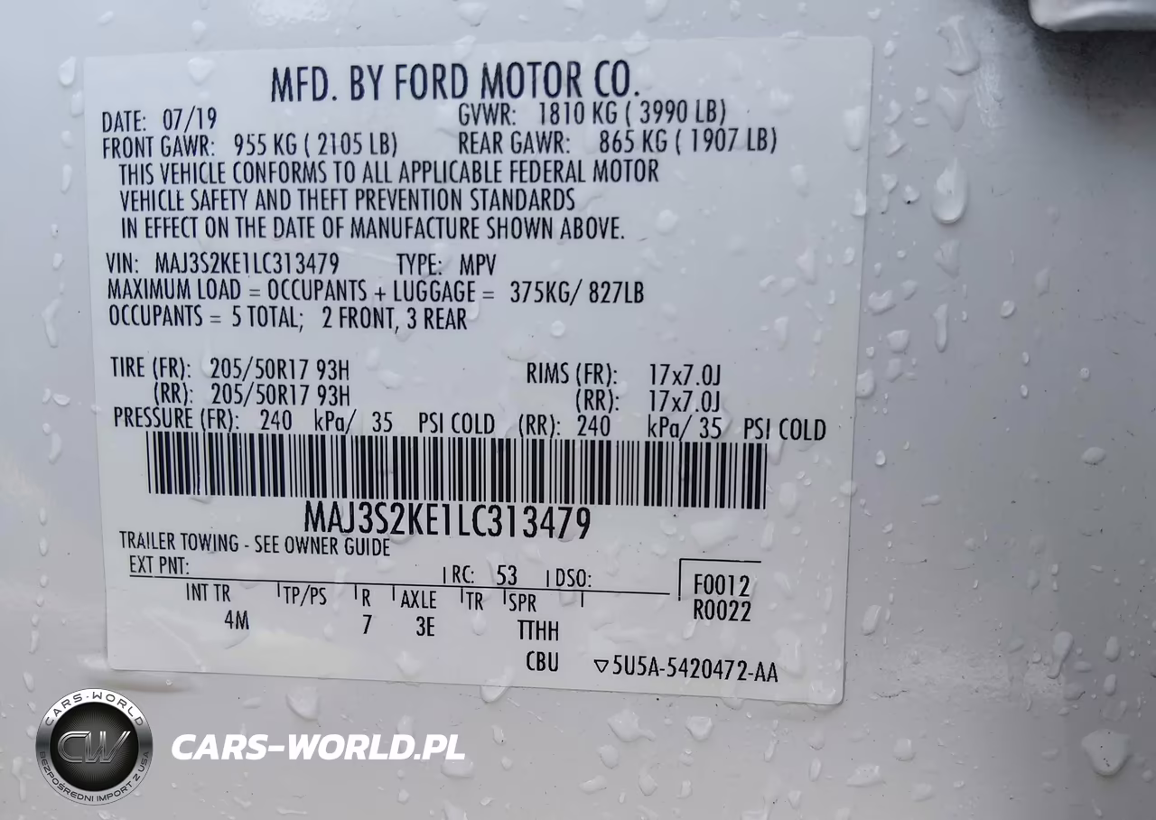 2020 Ford Ecosport Titanium VIN:MAJ3S2KE1LC313479 - 9
