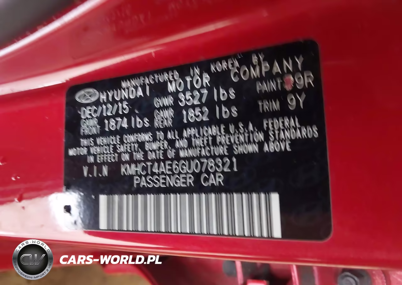 2016 Hyundai Accent Se VIN:KMHCT4AE6GU078321 - 9