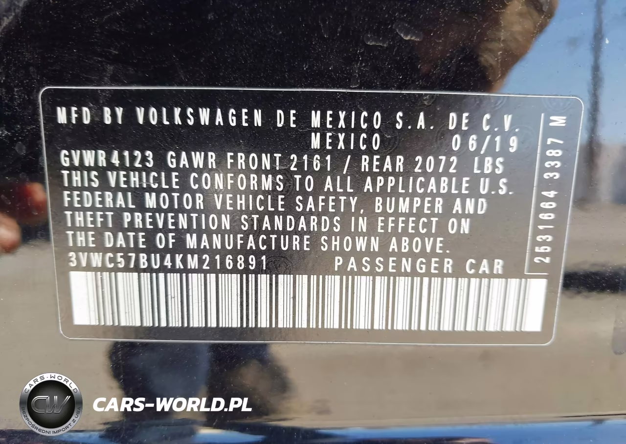 2019 Volkswagen Jetta 1.4T R-Line-1.4T S-1.4T Se VIN:3VWC57BU4KM216891 - 9