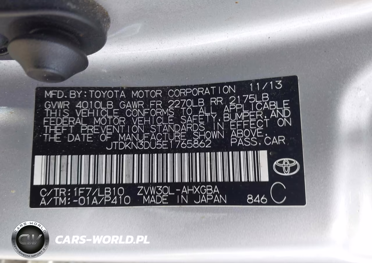 2014 Toyota Prius Four VIN:JTDKN3DU5E1765862 - 9