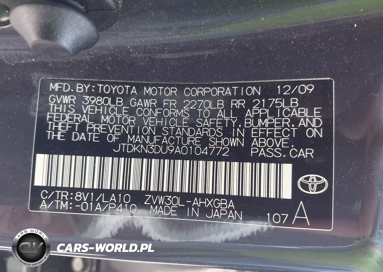 2010 Toyota Prius Iv VIN:JTDKN3DU9A0104772 - 9