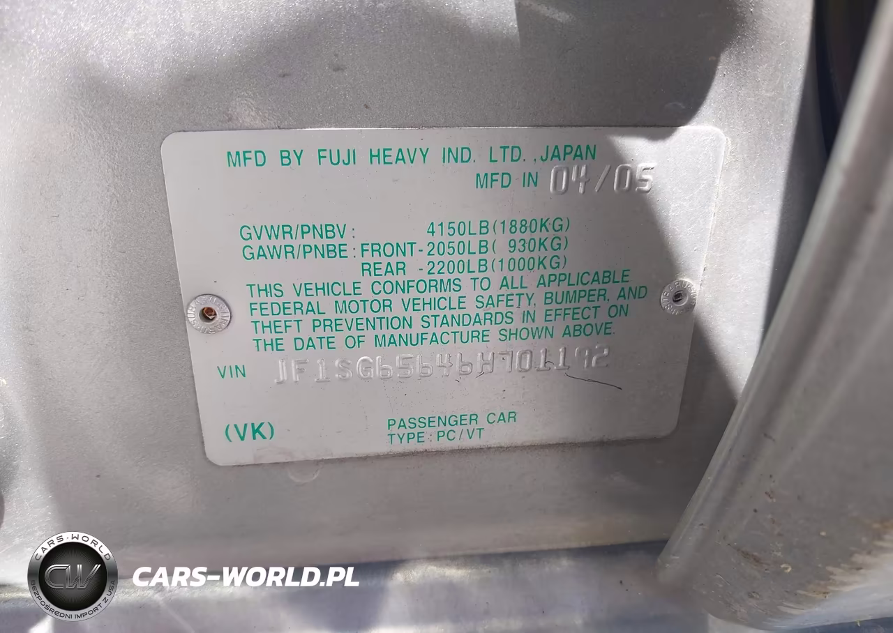 2006 Subaru Forester 2.5X VIN:JF1SG65646H701192 - 9