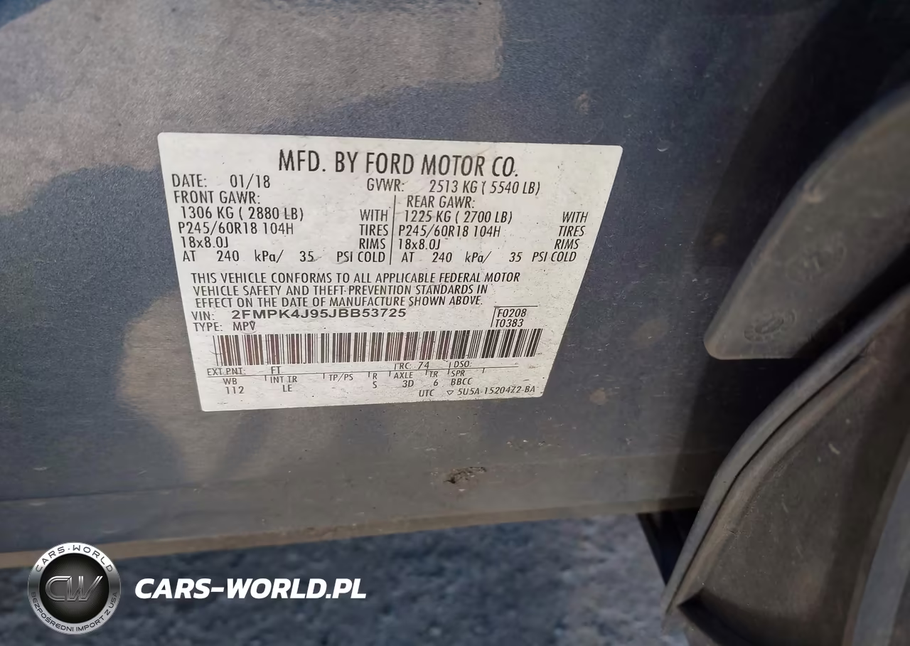 2018 Ford Edge Sel VIN:2FMPK4J95JBB53725 - 9