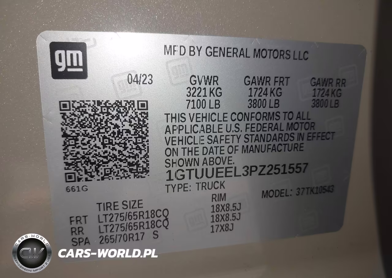 2023 GMC Sierra 1500 4Wd Short Box At4 VIN:1GTUUEEL3PZ251557 - 9