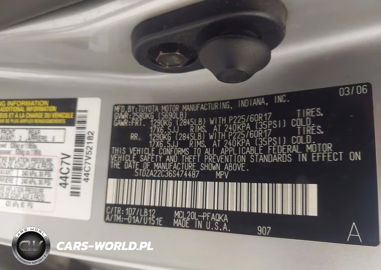 2006 Toyota Sienna Xle VIN:5TDZA22C36S474487 - 9