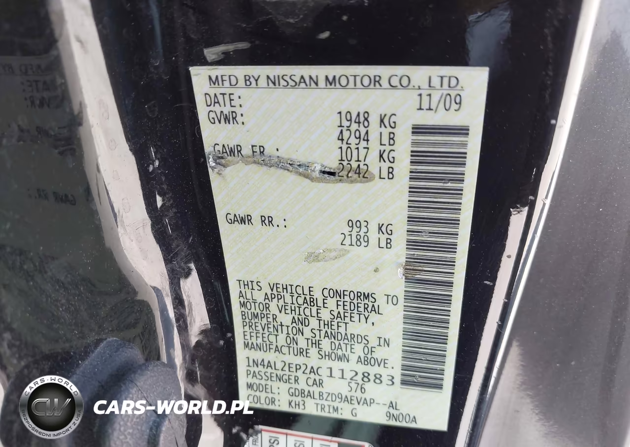 2010 Nissan Altima 2.5 S VIN:1N4AL2EP2AC112883 - 9