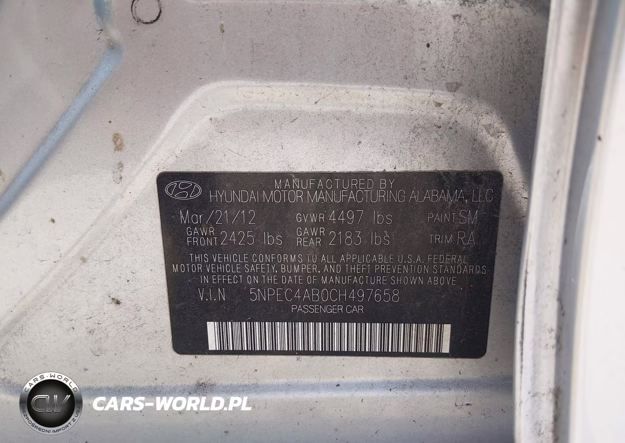 2012 Hyundai Sonata Limited 2.0T VIN:5NPEC4AB0CH497658 - 9