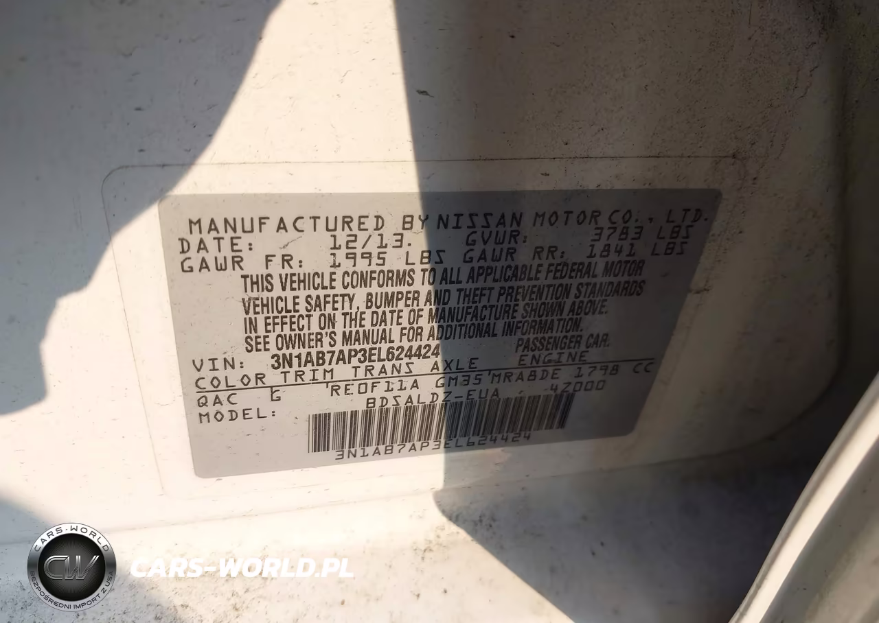 2014 Nissan Sentra Sv VIN:3N1AB7AP3EL624424 - 9