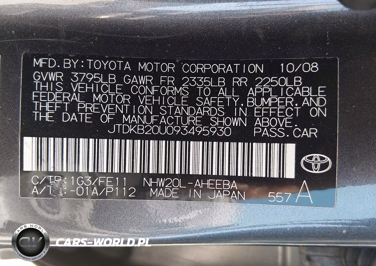 2009 Toyota Prius VIN:JTDKB20U093495930 - 9