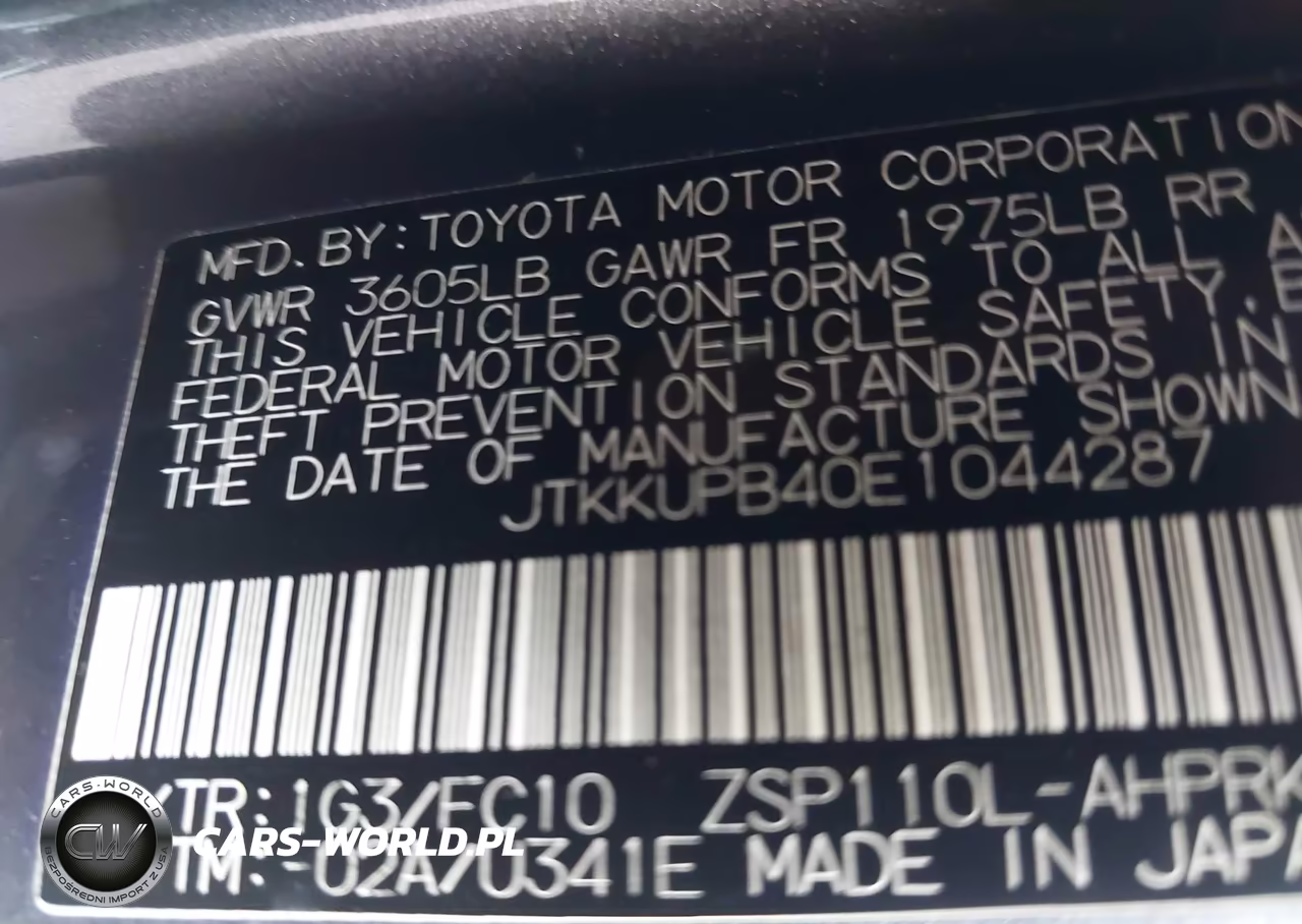 2014 Scion Xd VIN:JTKKUPB40E1044287 - 9