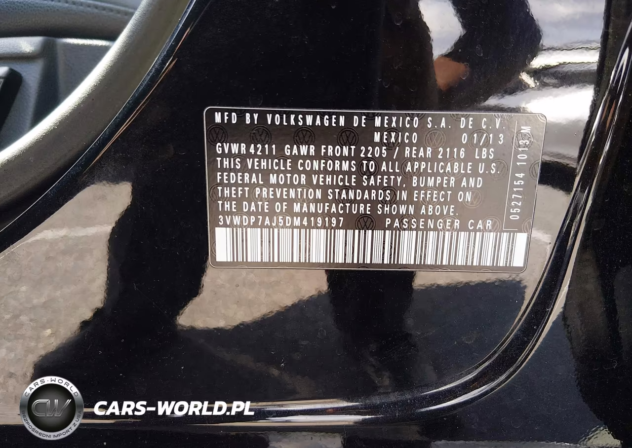2013 Volkswagen Jetta 2.5L Se VIN:3VWDP7AJ5DM419197 - 9