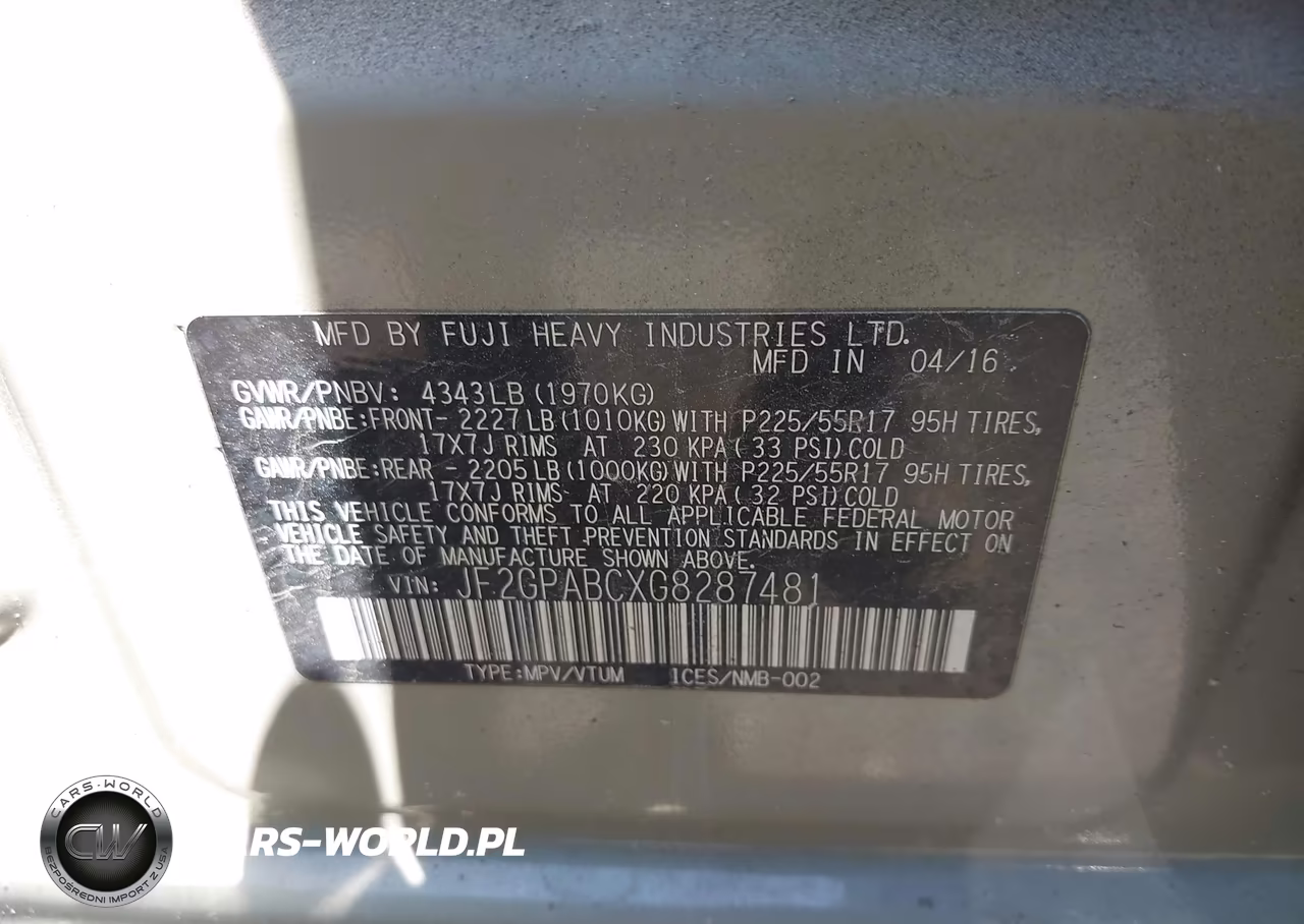 2016 Subaru Crosstrek 2.0I Premium VIN:JF2GPABCXG8287481 - 9