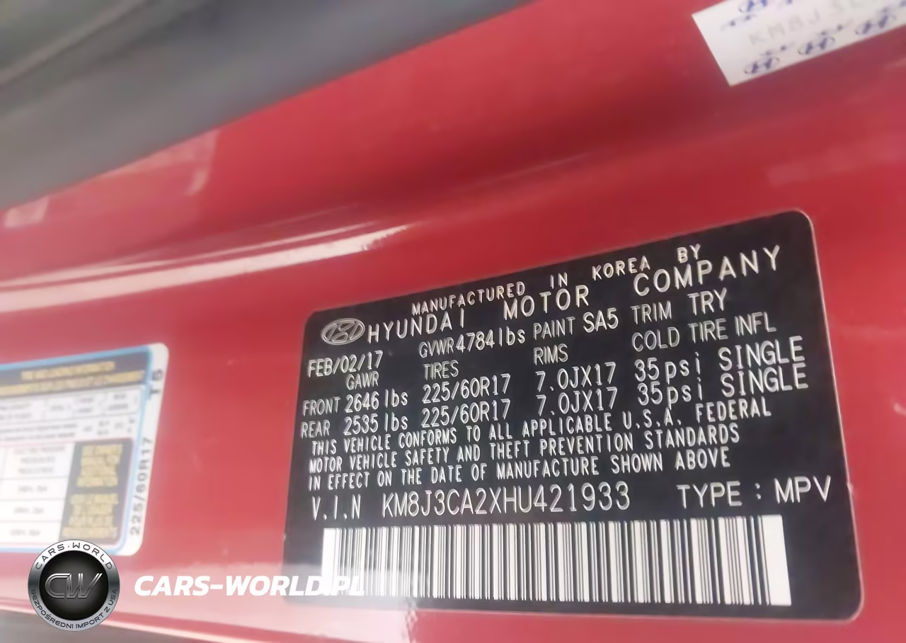 2017 Hyundai Tucson Eco VIN:KM8J3CA2XHU421933 - 9